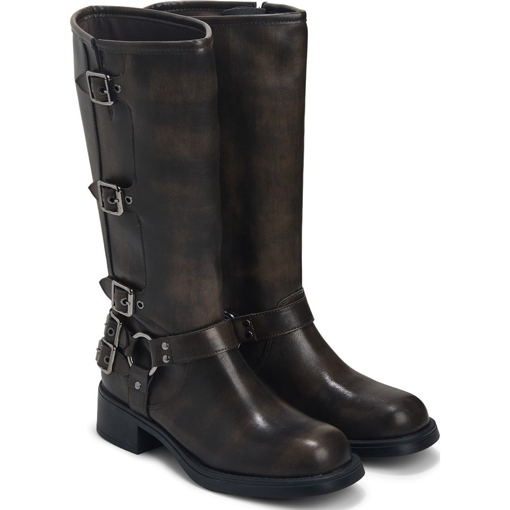 Women's Brown Leather Knee-High Boots